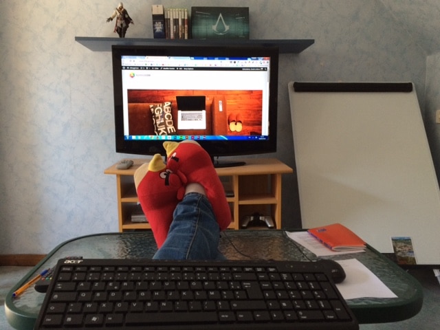 Vous connaissez beaucoup de boulots où vous pouvez travailler en chaussons Angry Bird ?